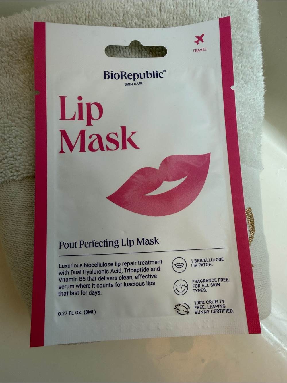 NWT BioRepublic Skincare Pink Lip Mask – Pout Perfecting Hydrating Treatment